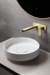 Раковина накладная Armadi Art Sole Corian 801-MW 40 см белый матовый