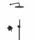 Душевой комплект Kludi Bozz 387363976 со смесителем чёрный матовый