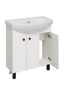 Тумба под раковину Runo белая (под умывальник Best 75 ) Римини 75 (00-00001255)
