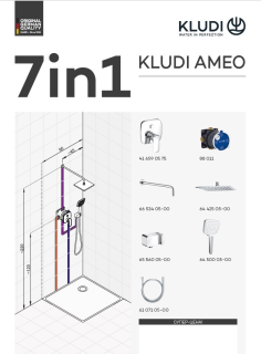 Душевой комплект Kludi Ameo 416720575 со смесителем хром