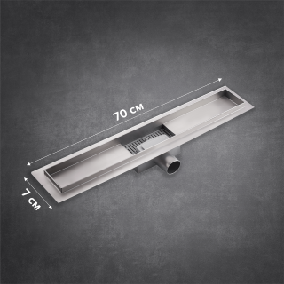 Душевой лоток РМС ТЛ-03-70х7 70см нержавеющая сталь