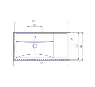 Мебельная раковина Kirovit Фостер 4640021064733 80см белый