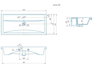 Раковина Aqwella Manchester 100см белый