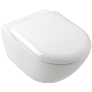 Унитаз подвесной Villeroy Boch Antao с открытым смывным краем, настенный, с TwistFlush, Альпийский белый 