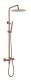 Душевая стойка c термостатом Boheme Uno 468-T-CB брашированная медь