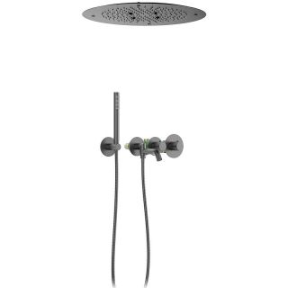 Душевой комплект Timo Saona SX-2358/18SM с термостатом чёрное золото