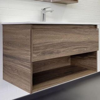 Тумба с раковиной Comforty Бордо 00-00019288 91 см Дуб темно-коричневый