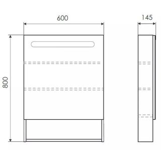 Зеркало-шкаф Comforty Никосия  00-00014145 60 см белый