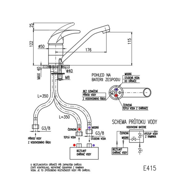 Смеситель для раковины Rav Slezak E415.5 хром