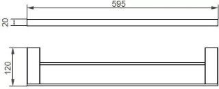 Полотенцедержатель Aquanet 241910 чёрный матовый