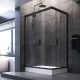 Душевой уголок Am.Pm Gem 120x80см чёрный матовый W90G-404-120280-BT