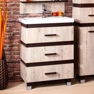 Тумба под раковину Бриклаер Техас 4627125412653 60 см кантри/венге