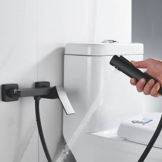 Гигиенический душ со смесителем Shevanik S4005H-1 чёрный