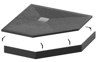 Душевой поддон Grossman Strong GR-S2100100D 100x100см графит