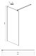 Душевая перегородка Ambassador Walk-in 15034127 100см хром/прозрачное с матовой полосой