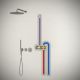 Душевой комплект Timo Saona SX-2359/13SM с термостатом матовый никель
