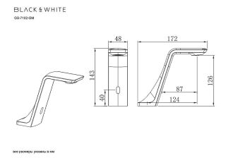 Сенсорный смеситель для раковины Black&White Gravity 7102С хром