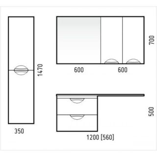 Пенал Corozo Алиот 35см белый SD-00000605