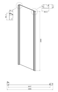Душевой уголок Ambassador Intense 110022203IBB-110IBB 140x110см чёрный/тонированное
