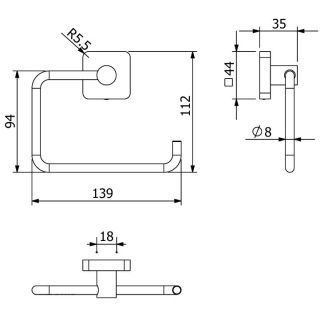 Держатель туалетной бумаги Kludi Vela S 25982N5 брашированный никель