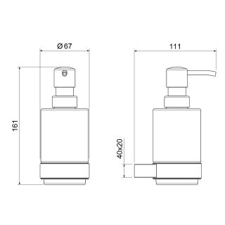Дозатор Timo Luiro 18539/03 чёрный матовый
