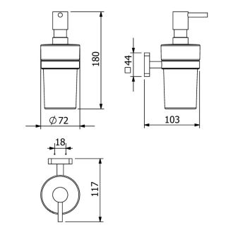 Дозатор Kludi Vela S 2597653 150 мл белый матовый