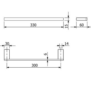 Полотенцедержатель Kludi Vela C 31962N5 30 см брашированный никель