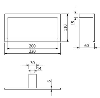 Полотенцедержатель Kludi Vela C 3197839 чёрный матовый