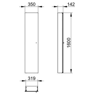 Зеркальный шкаф Keuco Royal E-One 44310171000 35 см