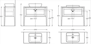 Тумба под раковину Kerama Marazzi Plaza Classic Neo PL.CN.100.1+1\WHT.M 100 см белый матовый