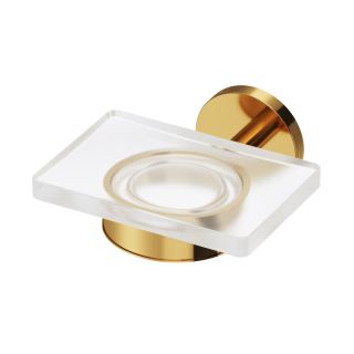 Стеклянная мыльница с настенным держателем AM.PM X-Joy A85A34299 золото