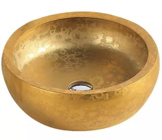 Раковина накладная SantiLine SL-7002 44см коричневый