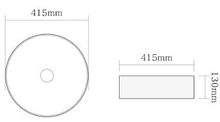 Раковина накладная SantiLine SL-7009 41см золото