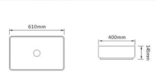 Раковина накладная SantiLine SL-1090 61см белый