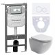 Комплект с инсталляцией Ceramica Nova CN4002_1001W_1000 унитаз Metropol CN4002 крышка-сиденье с микролифтом и инсталляция Envision CN1001W с белой матовой кнопкой смыва Round