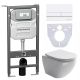 Комплект с инсталляцией Ceramica Nova CN4002_1002W_1000 унитаз Metropol CN4002 крышка-сиденье с микролифтом и инсталляция Envision CN1002W с белой матовой кнопкой смыва Flat
