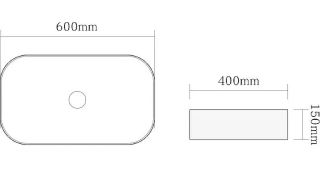 Раковина накладная SantiLine SL-1017MW 60см белый матовый