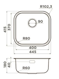 Мойка Omoikiri Omi 44-U/I-LG 4993268 золото