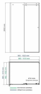 Душевой уголок Wasserkraft Vils 100x100см серебристый 56R19