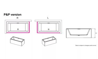 Акриловая ванна Riho Rethink Cubic Plug and Play B107012005 L 180х90см белый