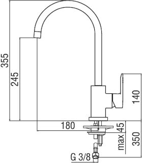 Смеситель Nobili New Road RD00133CR для кухни