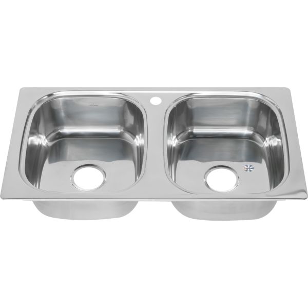 Мойка 8747S Melana 0,6/180 хром с сифоном (199 t *8)