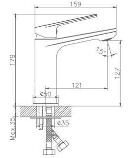 Смеситель для раковины Haiba HB10533-3 пепельный