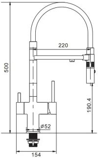 Смеситель для кухни Rose R958E золото