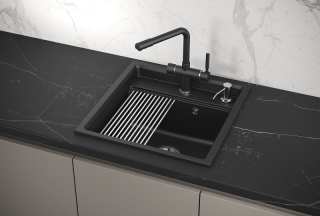 Мойка кухонная Granula Kitchen Space 5002, ШВАРЦ