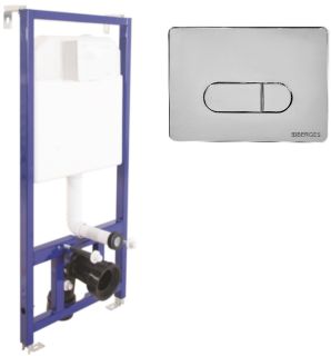 Инсталляция для унитаза Berges Novum D3 с кнопкой хром глянец 040233