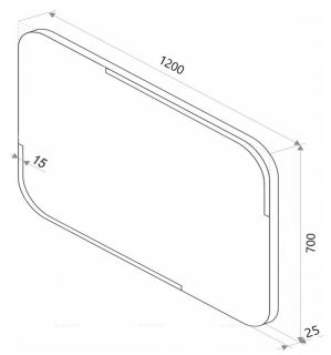 Зеркало с подсветкой Continent Raison ЗЛП488 с сенсорным выключателем 120см