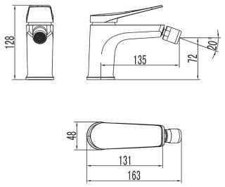 Смеситель для биде Lemark Bronx LM3708BL чёрный