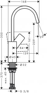 Смеситель Hansgrohe Vivenis 75032670 для раковины