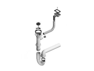 Одинарный сифон Альвеус 70-HP 1071237 с горизонтальным переливом